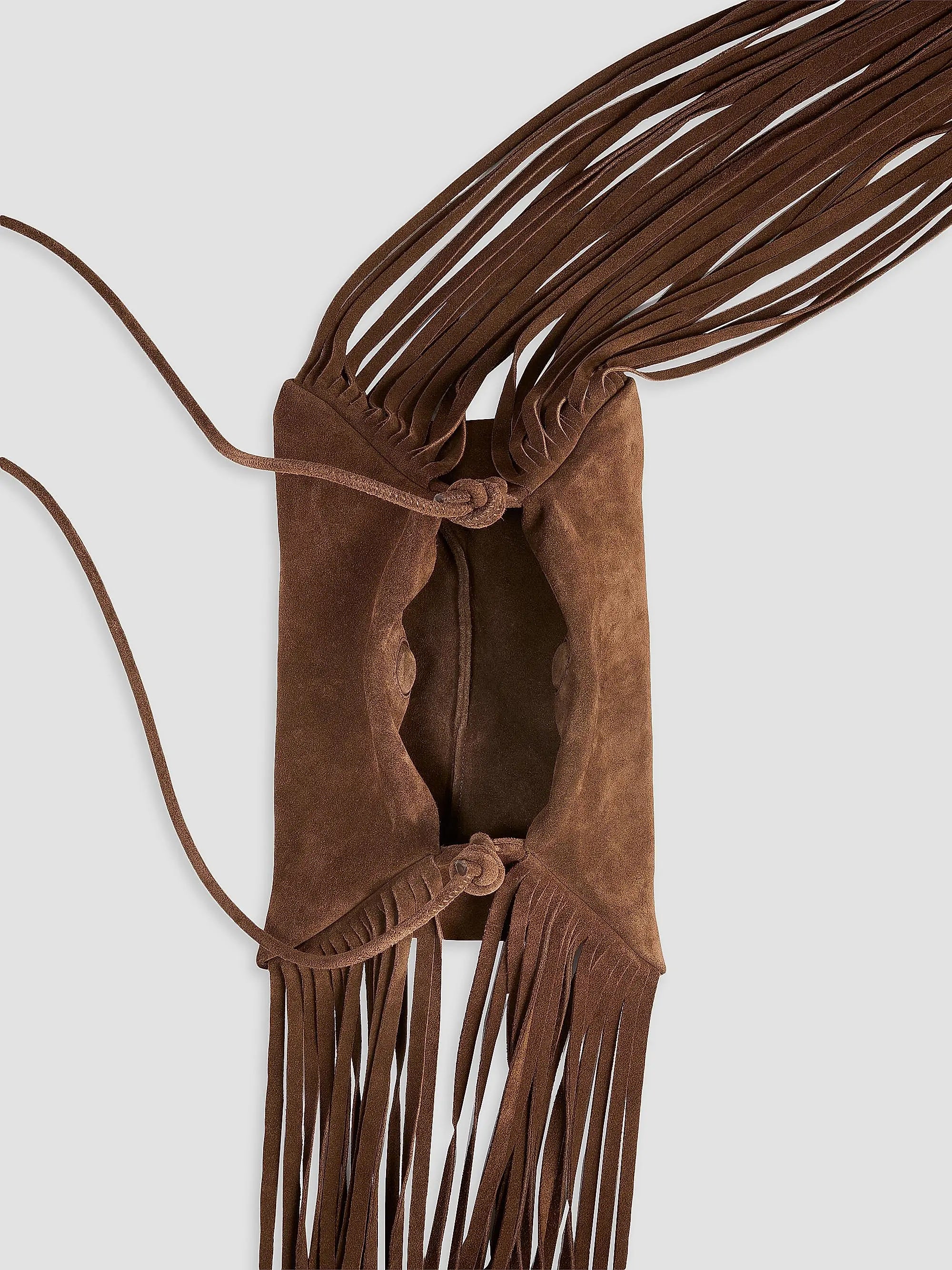 Chocolate Brown Leather Fringe Mini Bag - Everyday Casual Crossbody