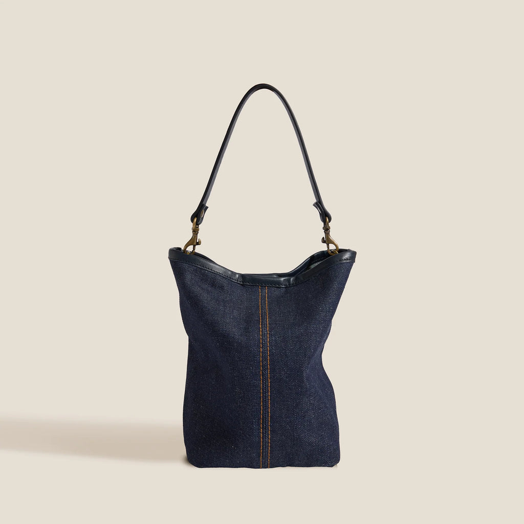 Deep Navy Mini Bucket Bag - Daily Casual Hand Bag