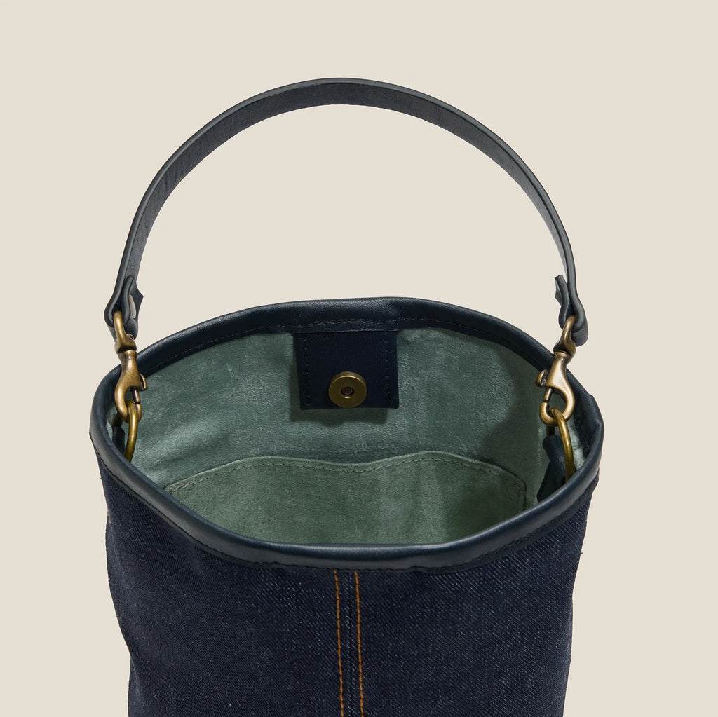 Deep Navy Mini Bucket Bag - Daily Casual Hand Bag