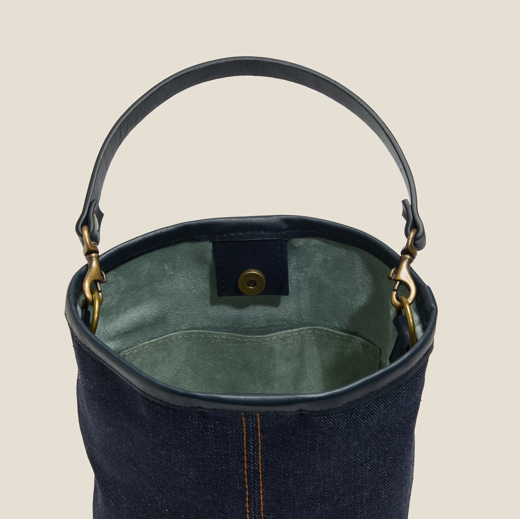 Deep Navy Mini Bucket Bag - Daily Casual Hand Bag