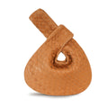 Tan Woven Leather Mini Bag – Versatile Daily Wrist Carry Bag