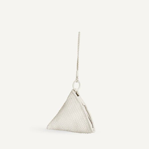 Hand-Woven Triangle Leather Bag – Wrist Strap Casual Daily Matching Bag