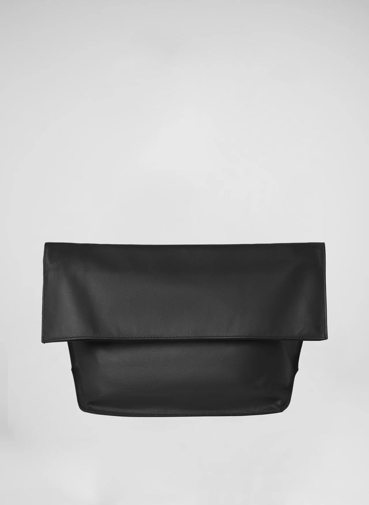 Two-Tone Foldover Leather Clutch Bag – Sleek Day & Night Matching Bag