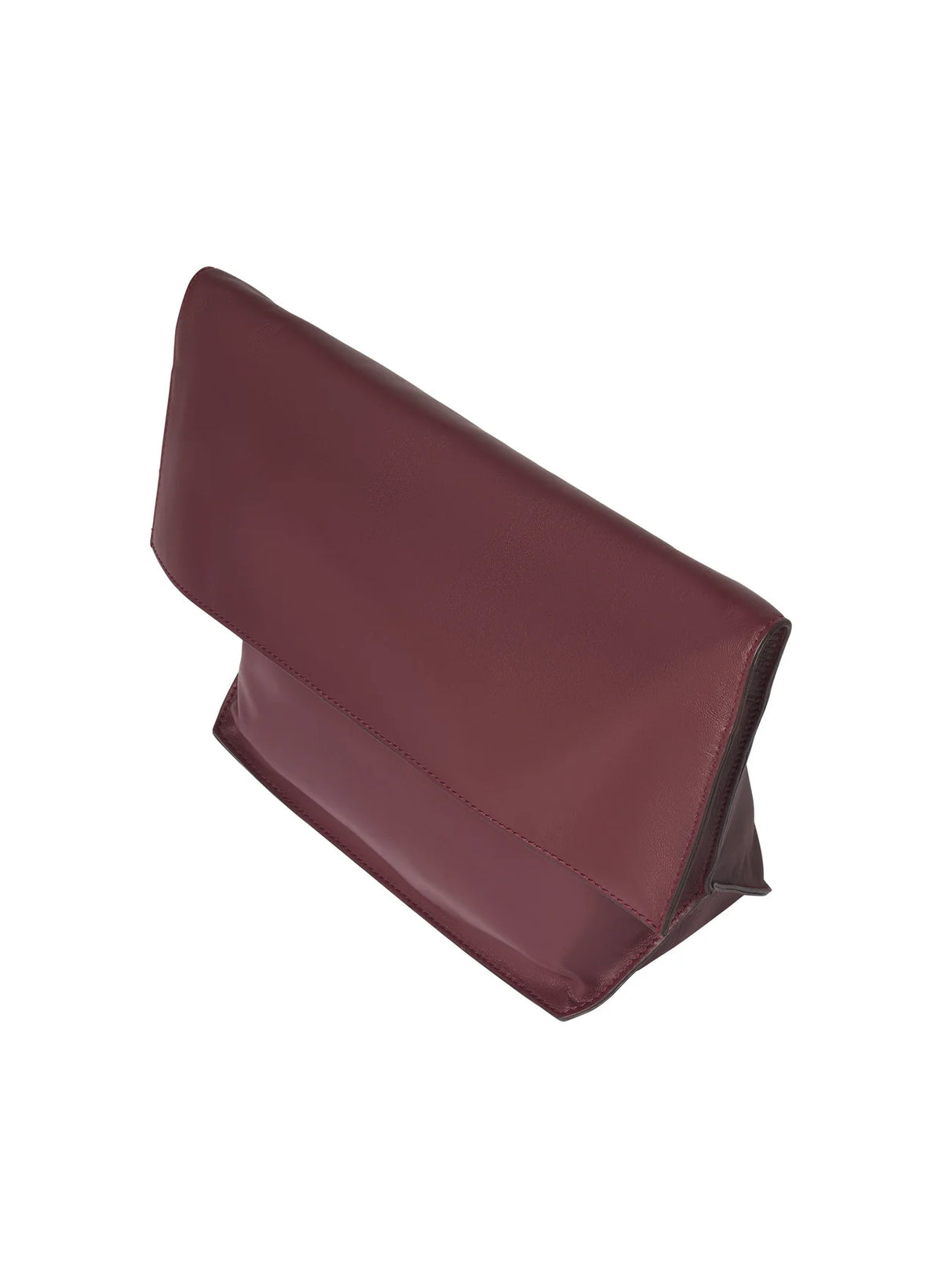 Two-Tone Foldover Leather Clutch Bag – Sleek Day & Night Matching Bag