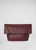 Two-Tone Foldover Leather Clutch Bag – Sleek Day & Night Matching Bag