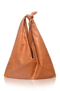 Knot Detail Leather Shoulder Bag - Casual Everyday Carry in Neutral Colors