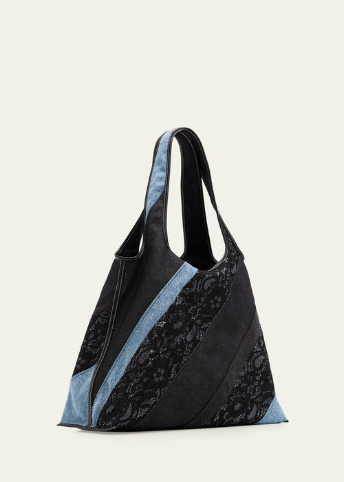 Black Blue Spliced Trim Shoulder Bag - Casual Daily Matching Handbag